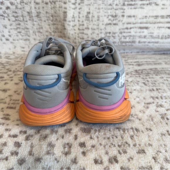 Hoka Gaviota 4 Women's Gray and Orange Running Shoes - Picture 4 of 5